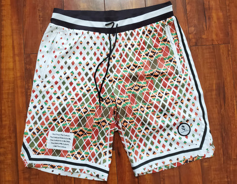 Culture in My DNA Kente Basketball shorts