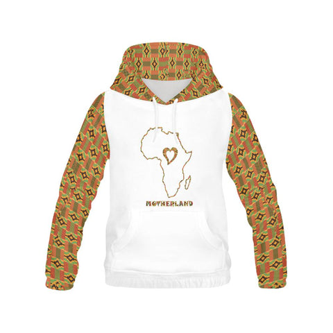 Unisex Motherland (Heart Africa) Kente Print Hoodie