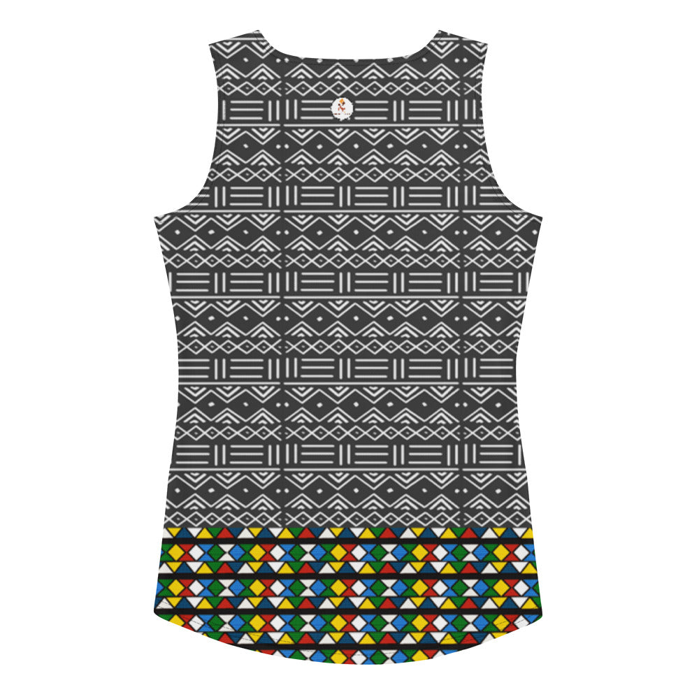 Minnesota Zulu Beads and Mud Cloth Tank Top