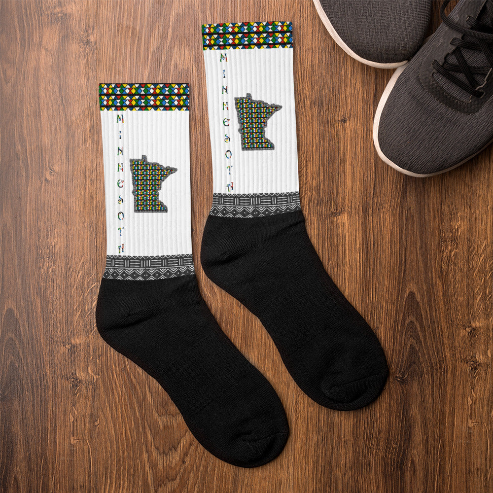 Minnesota Zulu Beads & Mud Cloth Socks