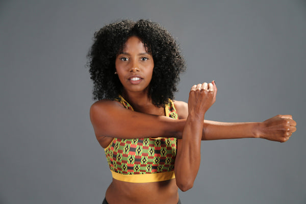 RuvaAfricWear Kente Sports Bra