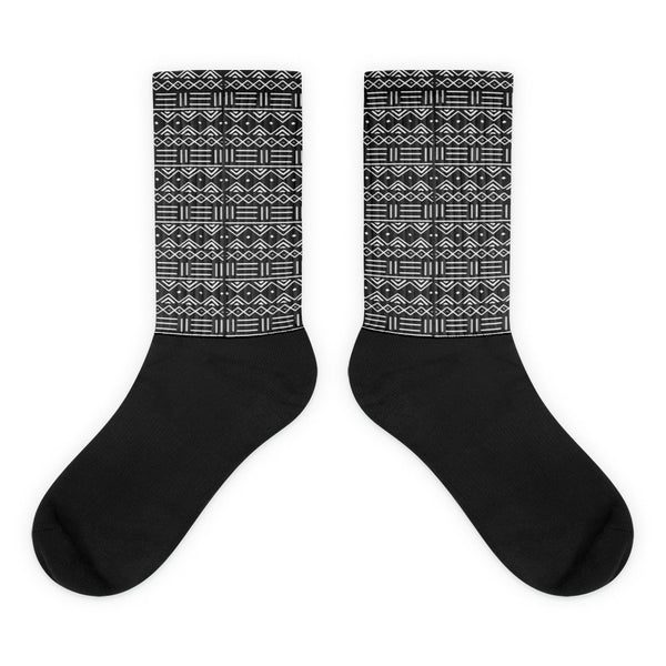 African Mud Cloth Print Socks