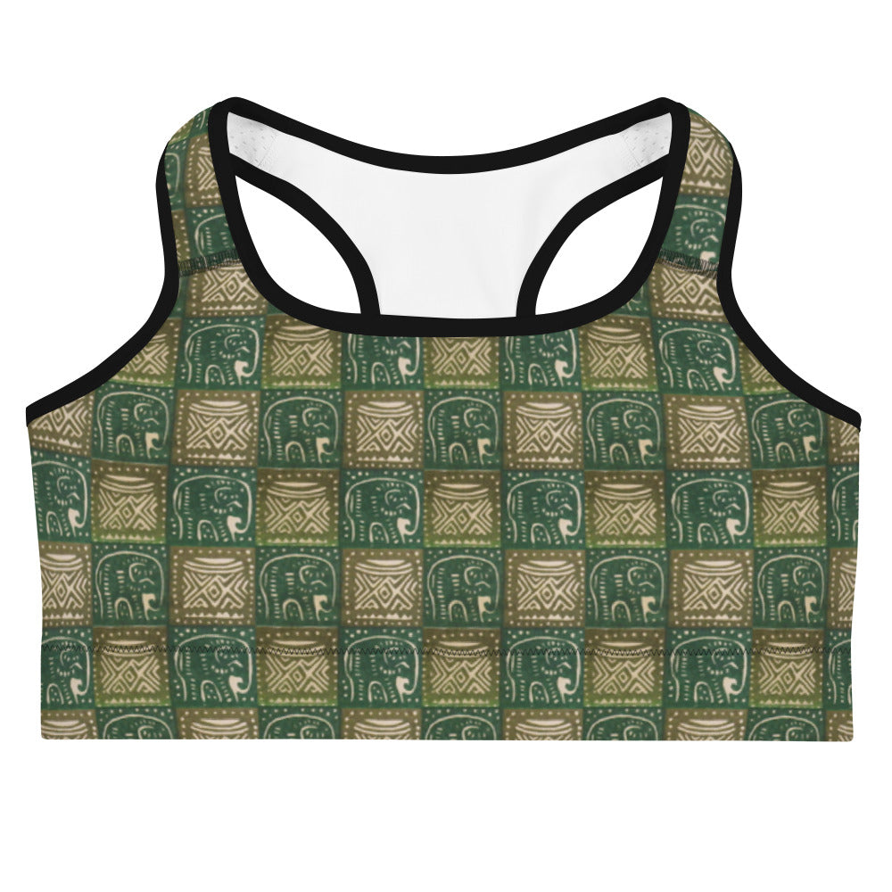 Ndlovu (Elephant) Print Sports bra