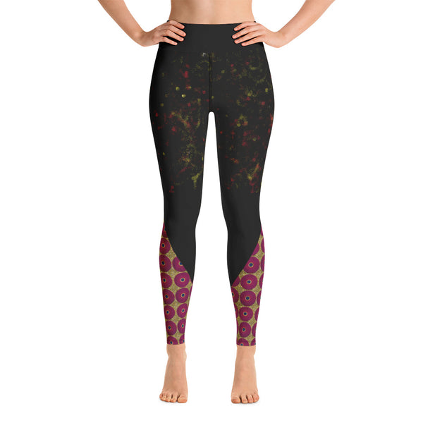 Spray Paint and Ankara Calves Yoga Leggings