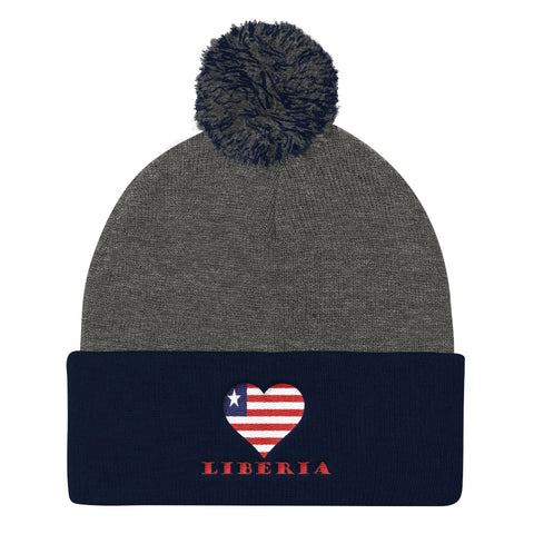 Liberia Love Pom Pom Knit Cap