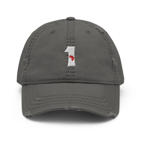 Africa Number 1 Distressed Dad Hat