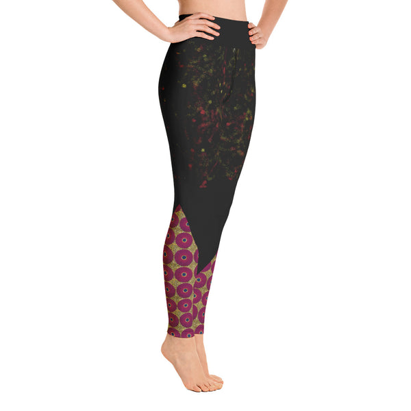 Spray Paint and Ankara Calves Yoga Leggings