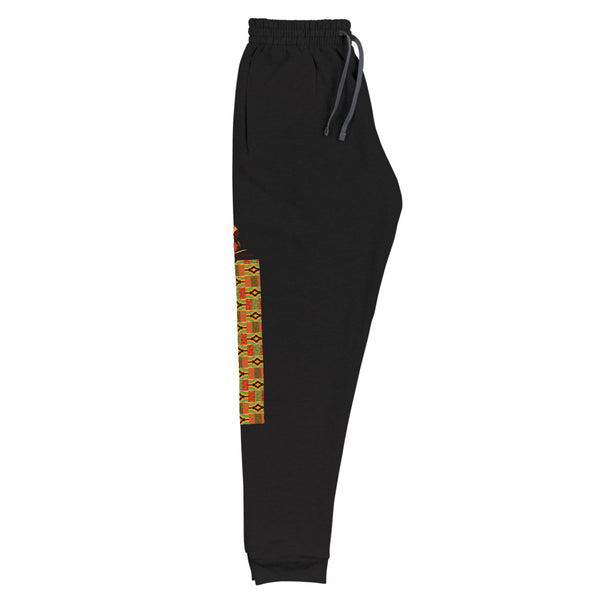 RuvaAfricWear Kente Print strip Unisex Joggers