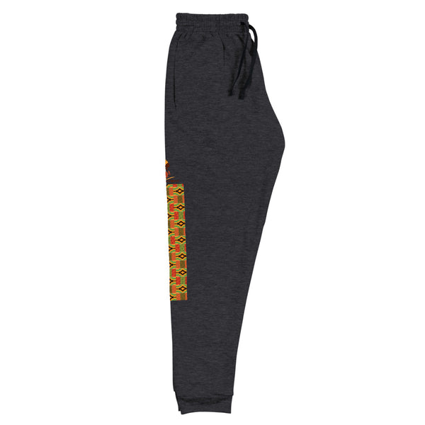 RuvaAfricWear Kente Print strip Unisex Joggers