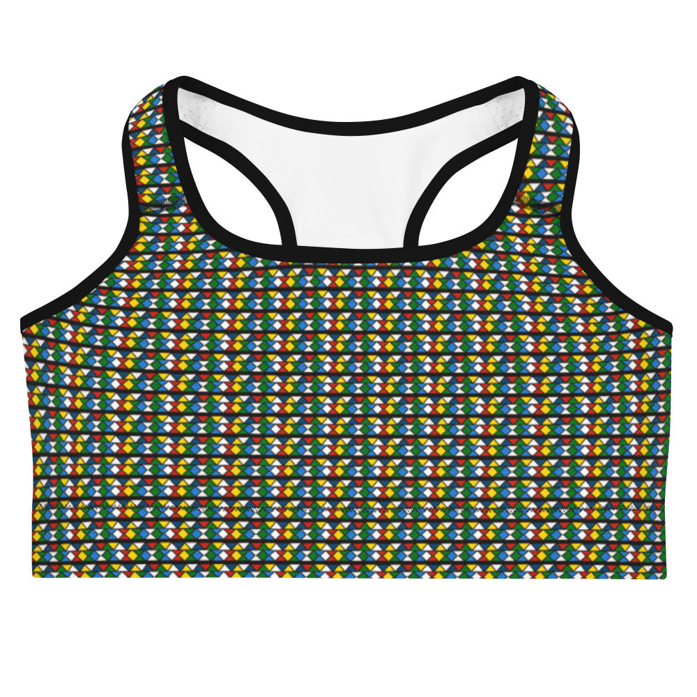 Zulu Beads Print Sports bra