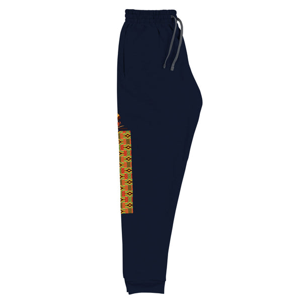 RuvaAfricWear Kente Print strip Unisex Joggers