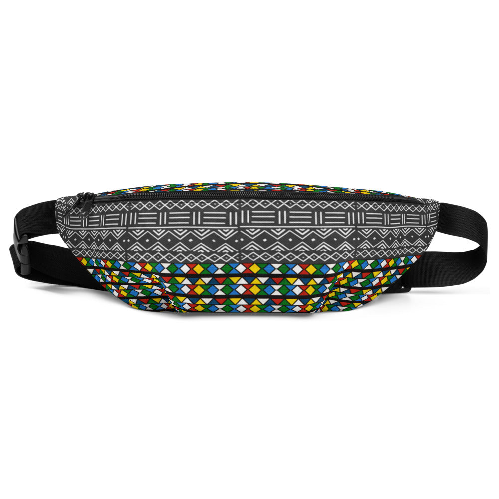 Mud Cloth & Zulu Beads Print Fanny Pack
