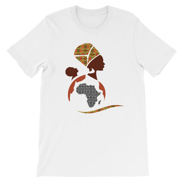 RuvaAfricWear African Print Logo Short-Sleeve Unisex T-Shirt