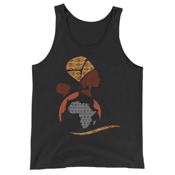 RuvaAfricWear African Print Logo Unisex  Tank Top