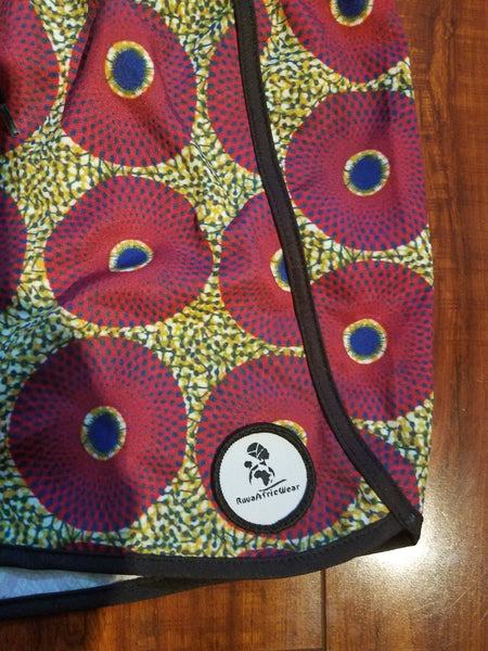 African Print Fitness Shorts