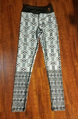 Black & White Kente and Mud Cloth Yoga Leggings