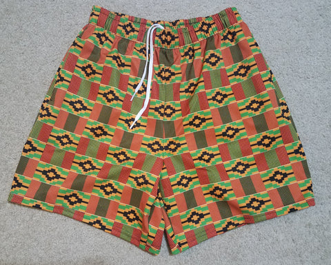 Kente Print Men's Athletic Shorts
