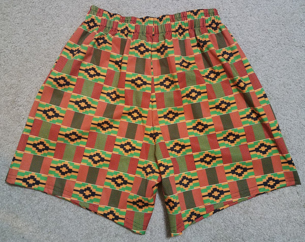 Kente Print Men's Athletic Shorts