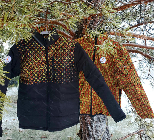 Kente Print Reversible Unisex Winter Jacket