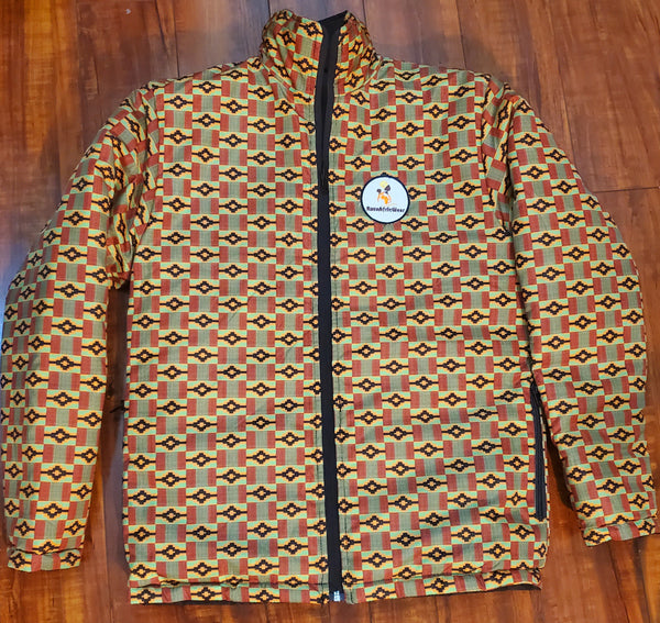 Kente Print Reversible Unisex Winter Jacket