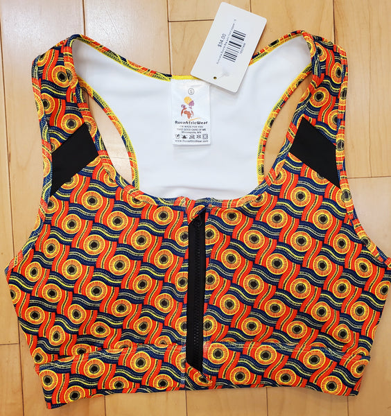 Kumusha Sports Bra with front zipper