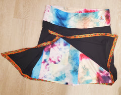 Black Kente & Tie Dye Skort