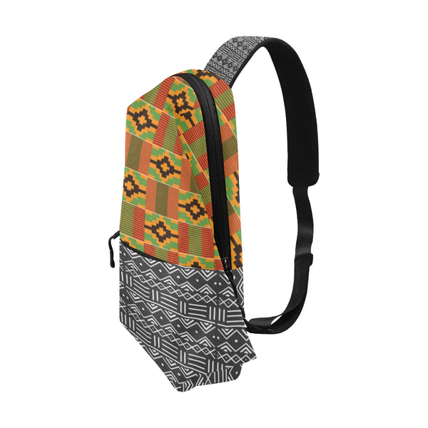 Kente and Mud Cloth Chest Bag Chest Bag