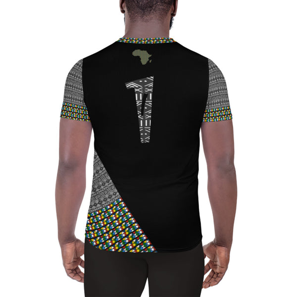 African Zulu-Mud Cloth Men's Athletic Jersey