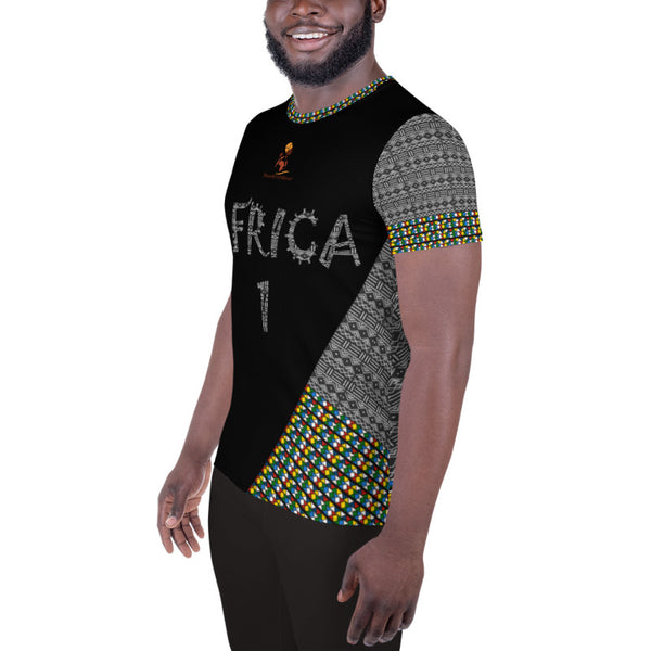 African Zulu-Mud Cloth Men's Athletic Jersey