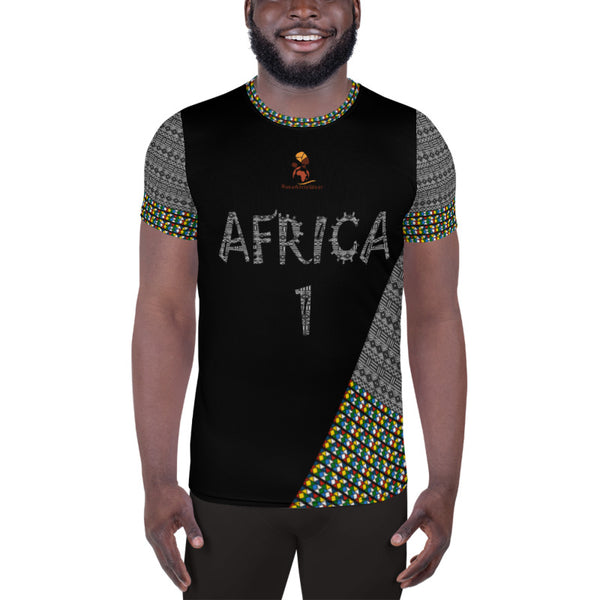 African Zulu-Mud Cloth Men's Athletic Jersey