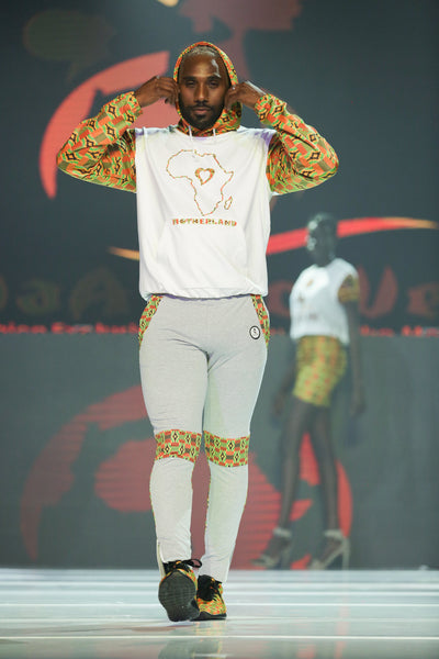 Unisex Motherland (Heart Africa) Kente Print Hoodie