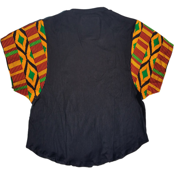 Black Panther Leather and Kente Details Crop Top