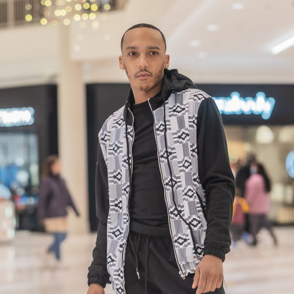 The Culture Box - Unisex Black & White Kente