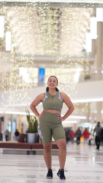 Green Pocket Zim Hari Yoga Shorts