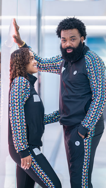 DNA Unisex Track Jacket (Zulu Beads Print)