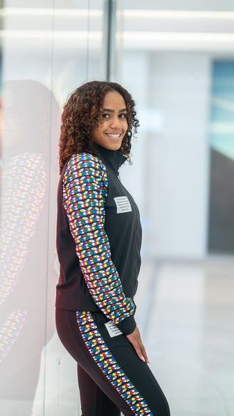 DNA Unisex Track Jacket (Zulu Beads Print)
