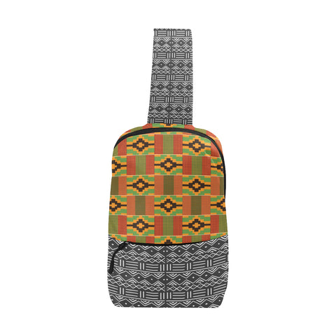 Kente and Mud Cloth Chest Bag Chest Bag