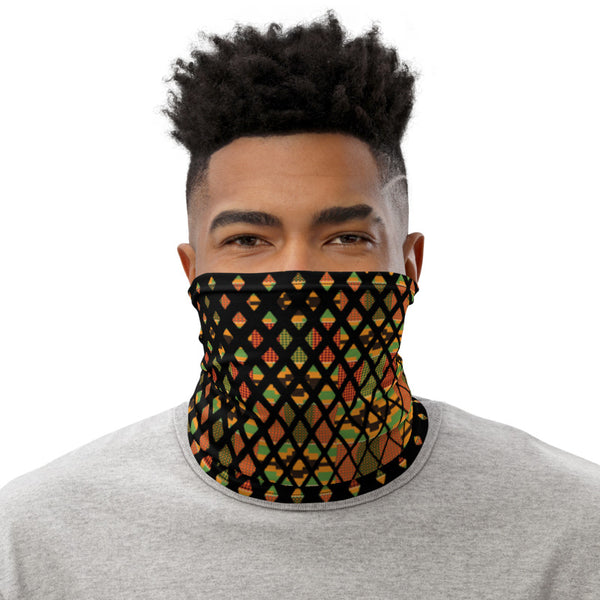 Kente Scattered Squares Neck gaiter