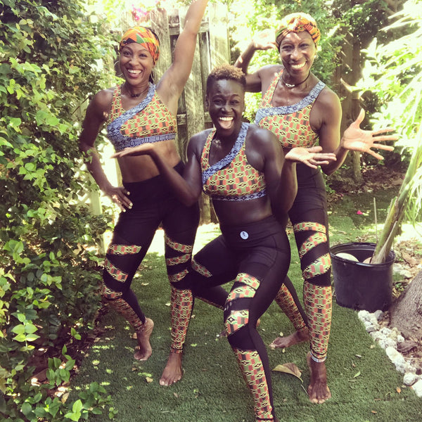 Kente Mesh with Zipper Pocket Leggings