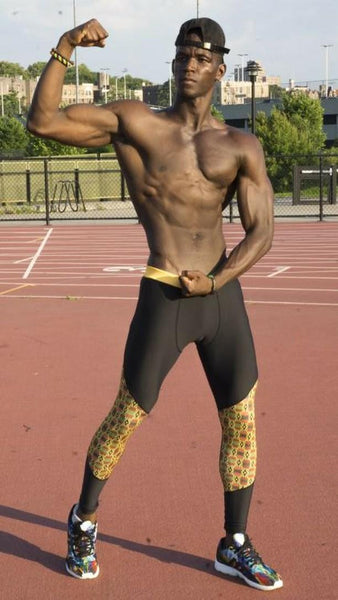 Men's Kente Fitness Leggings