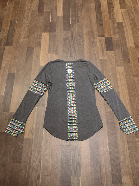 Zulu Beads Grey Long Sleeve T-Shirt