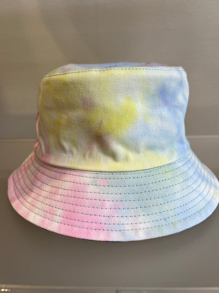 Reversible Black Kente & Tie Dye Bucket Hat