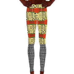 Kente and Mud Cloth Fusion Men's Leggings