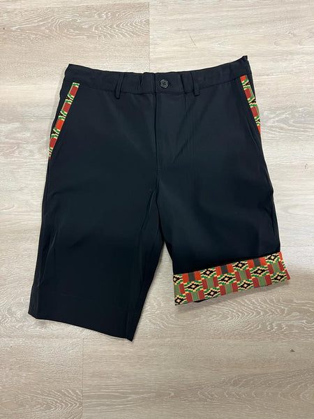 Reversible Kente Cuff Shorts