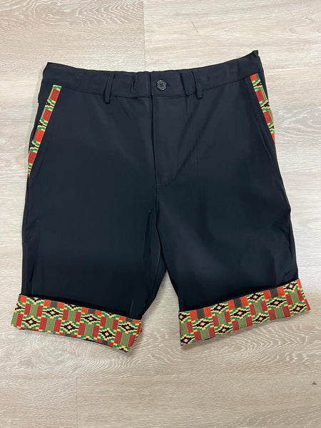 Reversible Kente Cuff Shorts