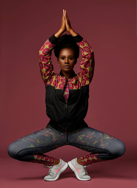 Unisex Ankara Circles Bomber Jacket