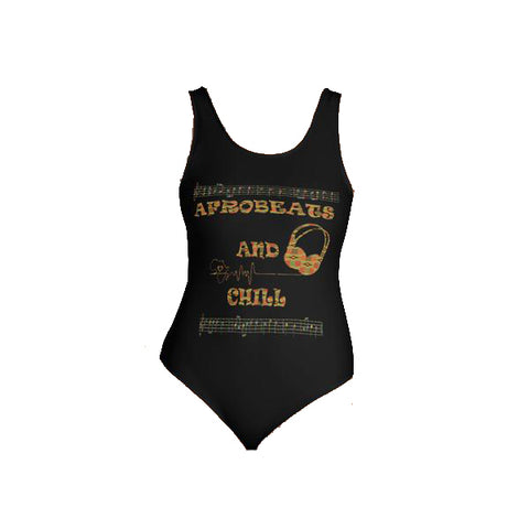 Afrobeats and Chill One-Piece Swimsuit - Kente Print