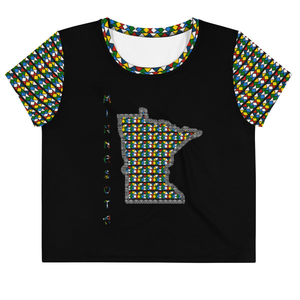 Minnesota Zulu Beads Print Crop Tee