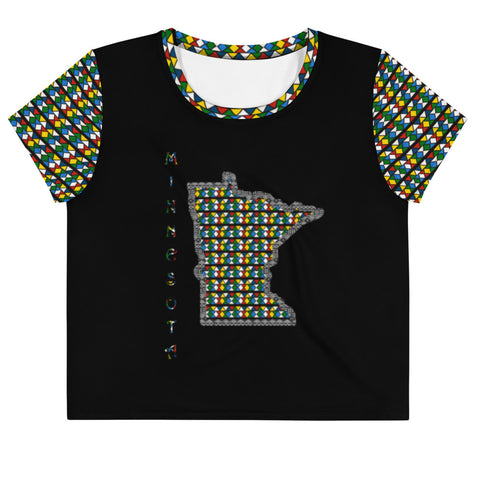 Minnesota Zulu Beads Print Crop Tee