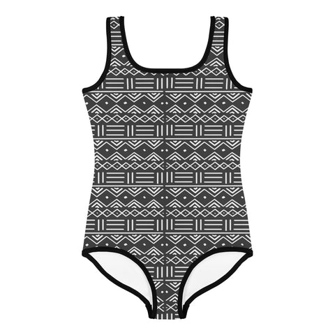 RuvaAfricWear Mud Cloth Print  Kids Swimsuit